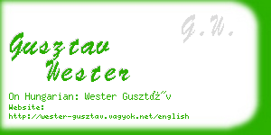 gusztav wester business card